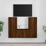 TV-Schrank 3er Set D137 Eiche Schwarzbraun Dekor