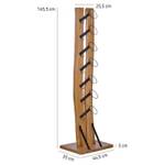 Porte bouteille avec 7 supports - VINO Marron - En partie en bois massif - 45 x 146 x 35 cm