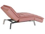 Chaise longue LOIRET Rose foncé - Argenté