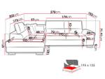 Ecksofa Cotere Premium Weiß - Holz teilmassiv - 270 x 91 x 202 cm