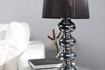 Tischlampe MIA Schwarz - Silber - Metall - Textil - 31 x 60 x 31 cm