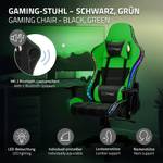 Gamingstuhl mit RGB Licht & Lautsprecher Schwarz - Grün