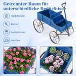 Pflanzwagen SF5884 Blau - Holzwerkstoff - 34 x 60 x 62 cm