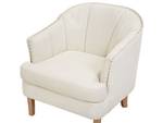 Fauteuil ELVERUM Beige - Marron - Blanc - Textile - 75 x 79 x 82 cm