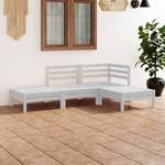 Salon de jardin Blanc - Bois massif - Bois/Imitation - 64 x 63 x 64 cm