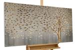 Acrylbild handgemalt Funken der Freude Grau - Massivholz - Textil - 120 x 60 x 4 cm