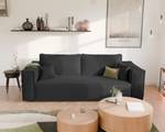 Sofa Bali Schwarz - Holzwerkstoff - 255 x 59 x 105 cm