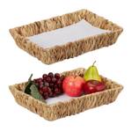 2er Set Obstschalen aus Wasserhyazinthe 34 x 24 cm