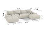 Ecksofa Eckcouch Sofagarnitur Bonari U Beige