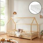 Kinderbett Sisimiut + Matratze Beige - 206 x 140 x 96 cm