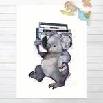 Illustration Koala mit Malerei Radio