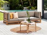 Canapé de jardin TRANI Beige - Gris marron - Chêne clair - Taupe - Largeur : 235 cm