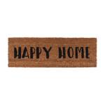 Paillasson Happy Home noir Marron - Fibres naturelles - 26 x 1 x 75 cm