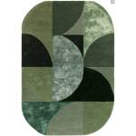 Tapis de salon moderne en laine LAVO Vert - 160 x 230 cm