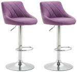 2er Set Barhocker Lazio Kunstleder Violett