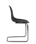 Lot de 2 chaises visiteur MEO Noir - Matière plastique - 52 x 86 x 57 cm