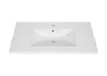 Lavabo D16 92cm 30mm bord Blanc - Céramique - 92 x 17 x 46 cm