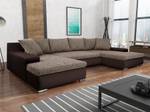 Ecksofa Boca U Form Dunkelbraun - Breite: 150 cm