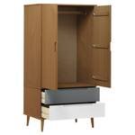 Kleiderschrank V679 Braun - Massivholz - 55 x 175 x 90 cm