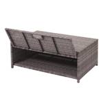 Poly-Rattan Garnitur J34 (4-teilig) Grau - Metall - Kunststoff - Polyrattan - 238 x 68 x 70 cm