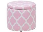 Pouf TUNICA Rose foncé - Blanc