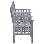 Bistro Set K79 Grau - Massivholz