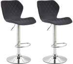 Tabouret de bar Cork Lot de 2 Noir - Argenté