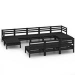 Garten-Lounge-Set Schwarz - Massivholz - Holzart/Dekor - 64 x 29 x 64 cm