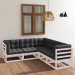 Gartenmöbel-Set (5-teilig) 3009917 Weiß - Massivholz - Holzart/Dekor - 70 x 67 x 70 cm