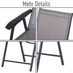 Garten-Esszimmerstuhl 84B-381GY Grau - Metall - 163 x 239 x 148 cm