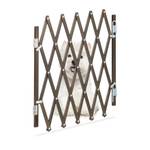 Ausziehbares Hundeabsperrgitter in Braun Braun - Bambus - Metall - 96 x 49 x 3 cm