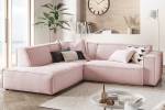 Ecksofa SAMU Sofa Cord Pink - Ecke davorstehend links