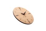 Horloge murale design Kultuhr oak round Beige - Bois/Imitation - En partie en bois massif - 30 x 30 x 4 cm