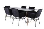 Essgruppe Pippi 19 (7-teilig) Schwarz - Massivholz - 90 x 75 x 190 cm