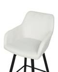 Tabouret de bar CASMALIA Noir - Blanc crème - Blanc