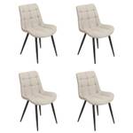 Lot de 4 chaises - JAELLE Beige