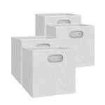 Boîte de pliable lot de 4 Blanc