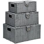 Ablagekorb 850-233V00GY Grau - Polyrattan - 29 x 18 x 36 cm