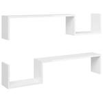 Étagère murale (lot de 2) 3008076 Blanc brillant