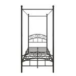 Eisenhimmelbett M483-01 Schwarz - Holzwerkstoff - 95 x 187 x 198 cm