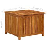 Garten-Aufbewahrungsbox 3011572 Braun - Massivholz - Holzart/Dekor - 75 x 58 x 75 cm