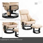 Massagestuhl mit Fußhocker 700-008V02CW Cremeweiß