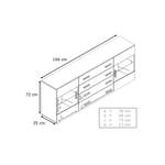 Sideboard Bari V2 Holzwerkstoff - 166 x 72 x 35 cm