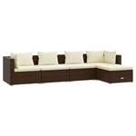 Garten-Lounge-Set (5-teilig) 3013632-9 Braun - Creme - Weiß - Höhe: 30 cm