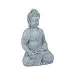 Buddha Figur sitzend 30 cm Grau