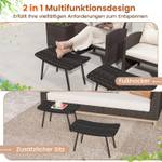 Fußhocker ZB33027NZDE (2er Set) Braun - Rattan - 41 x 38 x 69 cm