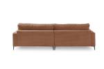 Ecksofa Canapé CARA Cordon Marron - Angle à gauche (vu de face)