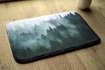 Badteppich Wald-Nebel Schwarz - Textil - 90 x 60 x 90 cm