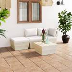 Garten-Lounge-Set (4-teilig) 3016490-6 Weiß - Holzwerkstoff - Holzart/Dekor - 60 x 30 x 60 cm