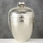 Dekovase Vase Metall Blumenvase silber